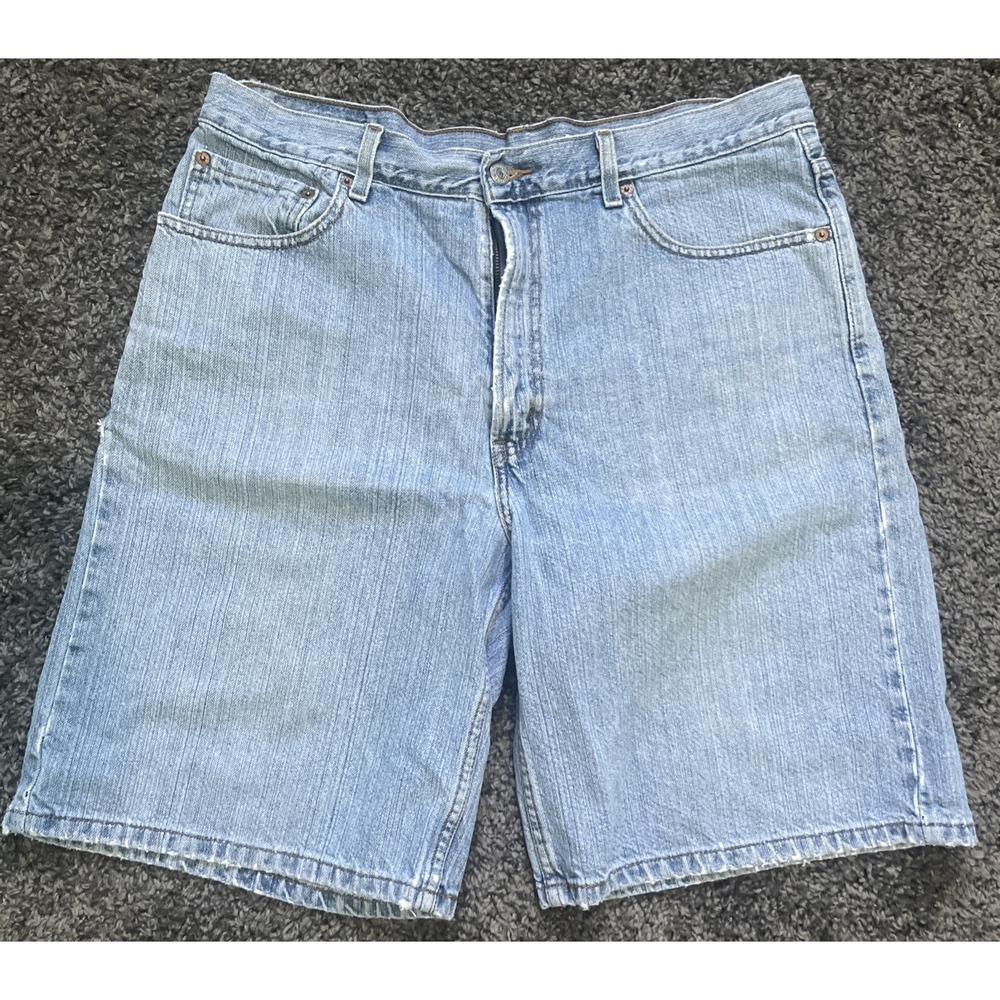 Vintage Levi's 550 Relaxed Fit Jean Mens Shorts Size‎ 36 Light  Wash Blue